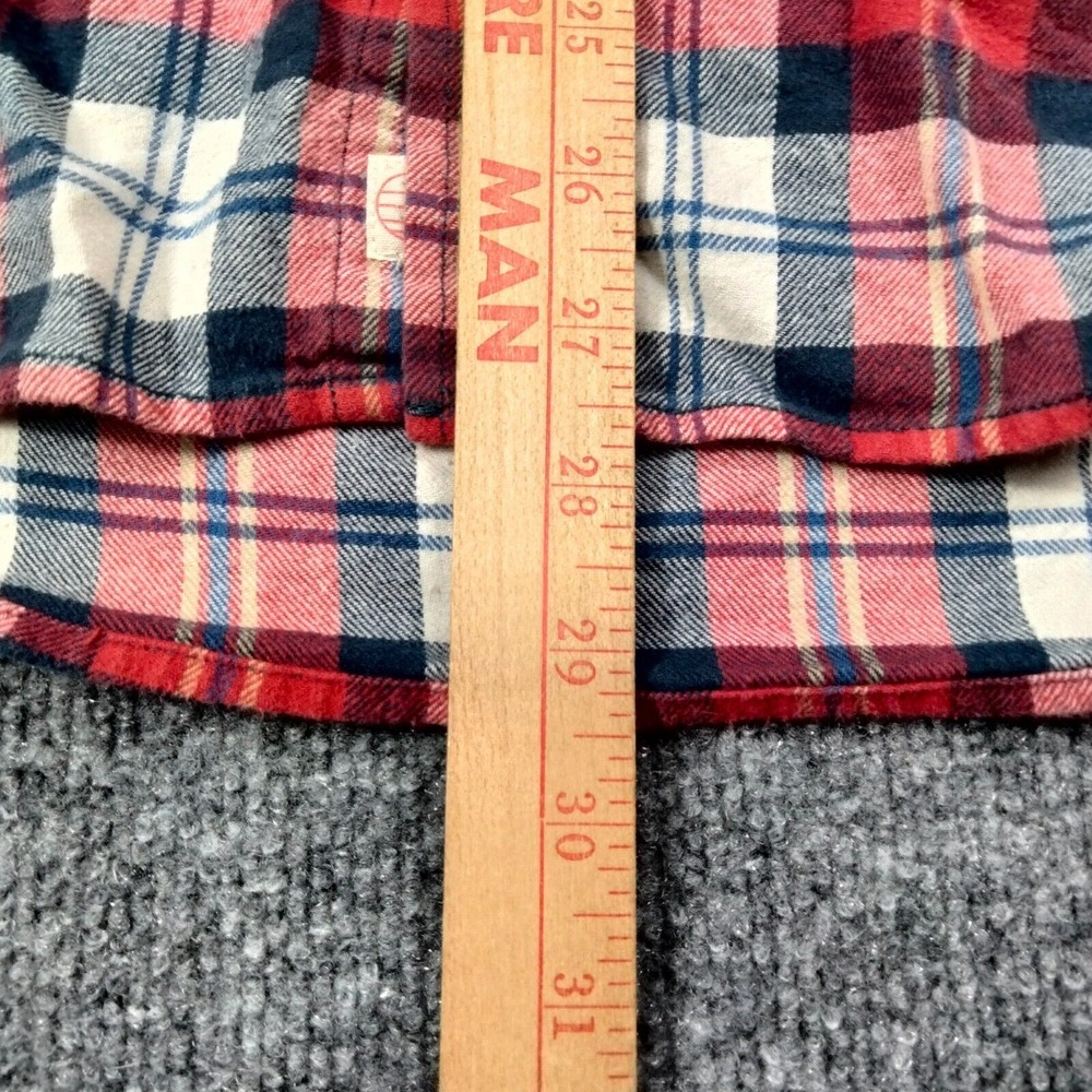 Marine Layer Shirt Mens L Red Cooper Plaid Long Sleeve Casual Button Up - Picture 10 of 11